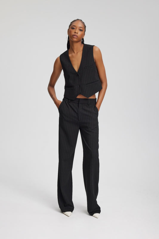 JoelleGZ pinstripe MW pants - Gestuz