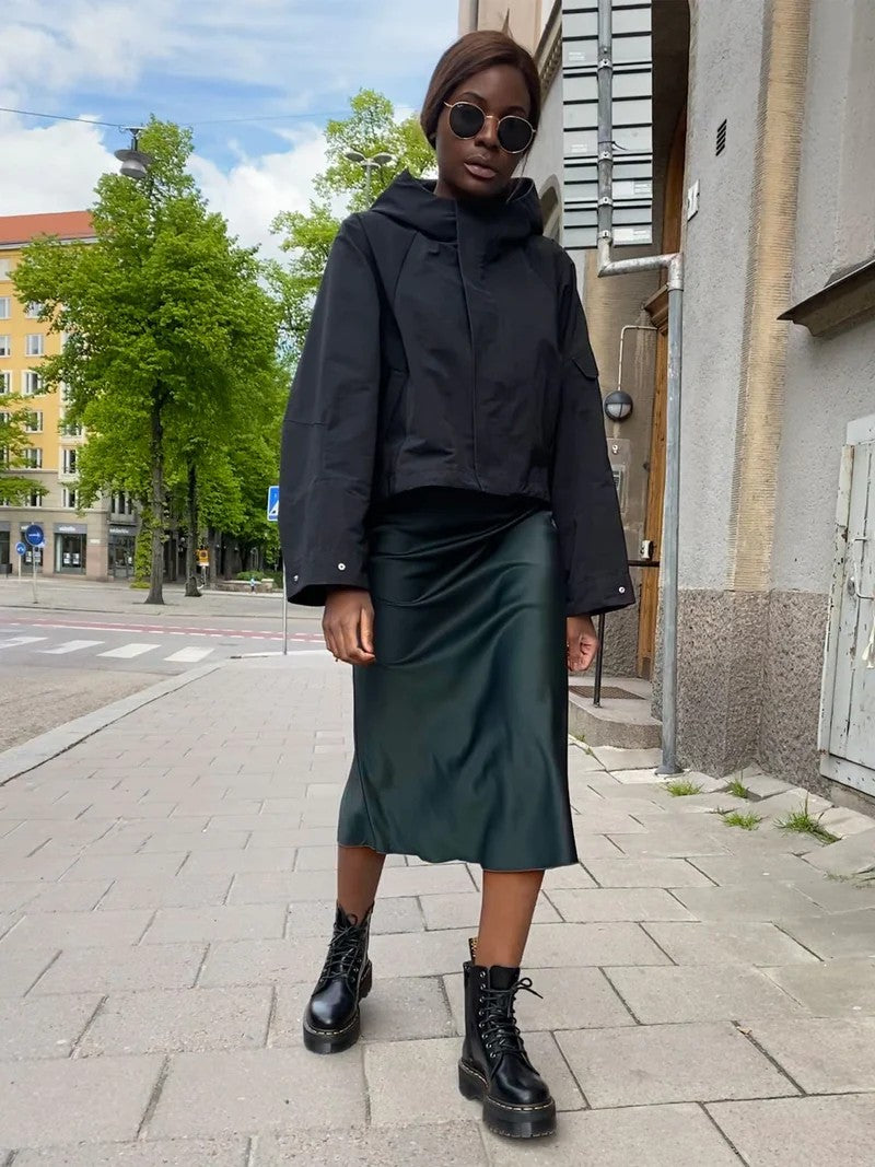 Hana satin skirt - Ahlvar