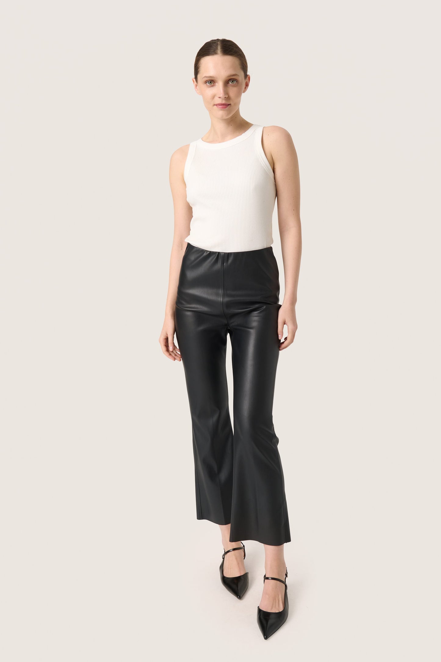 SLKaylee PU Kickflare Pants - Soaked in Luxury