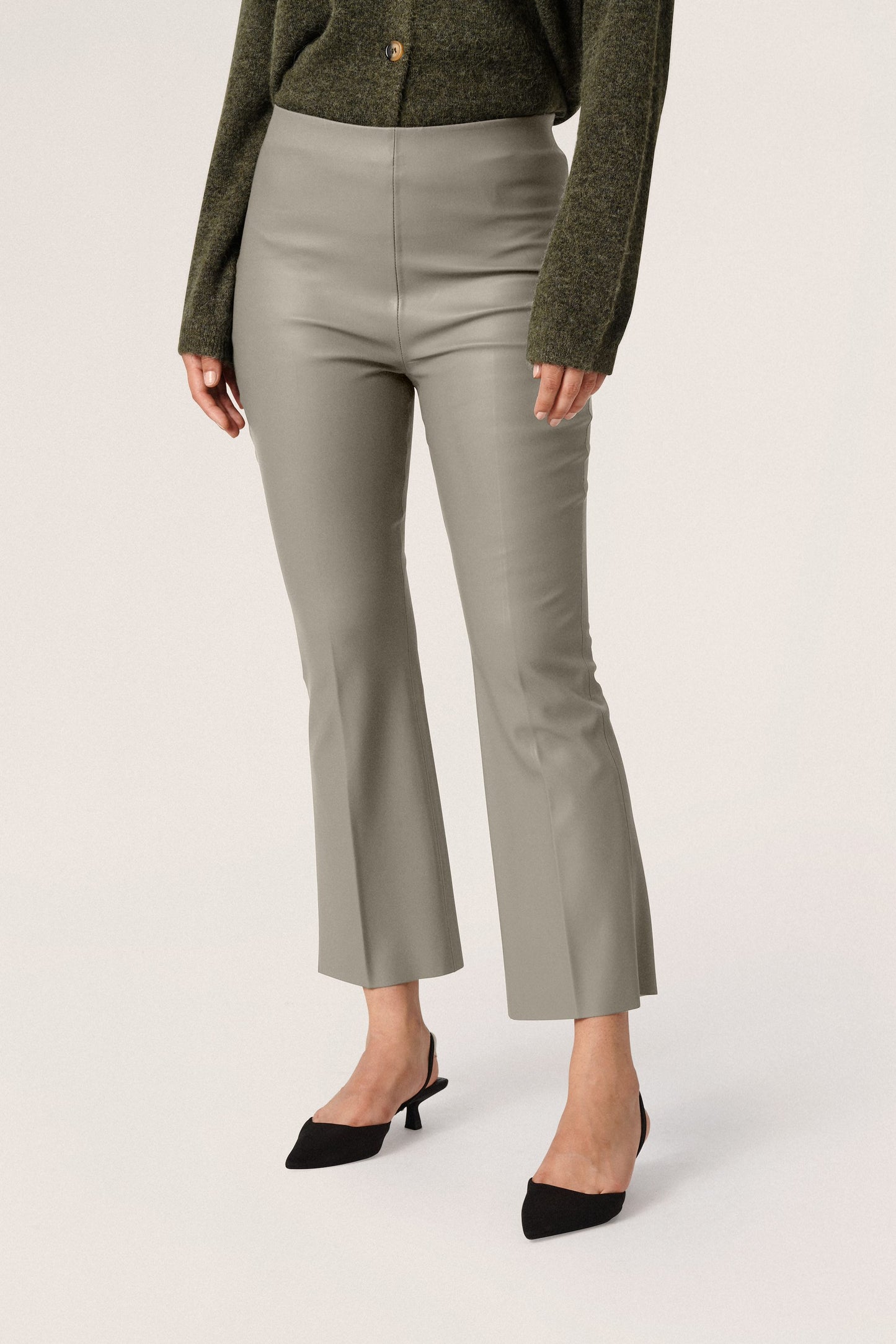 SLKaylee PU Kickflare Pants - Soaked in Luxury